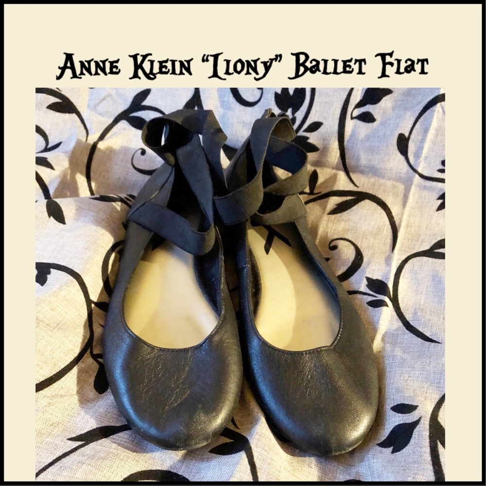 Anne Klein🥀Sporty ‘Ilony’ Leather Ballet Flat